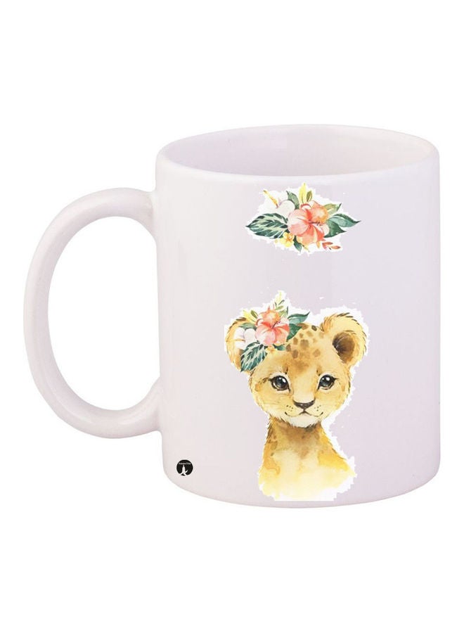 Printed Ceramic Coffee Mug Multicolour