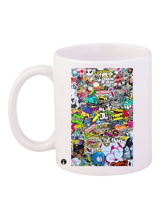 BP Printed Ceramic Coffee Mug Multicolour