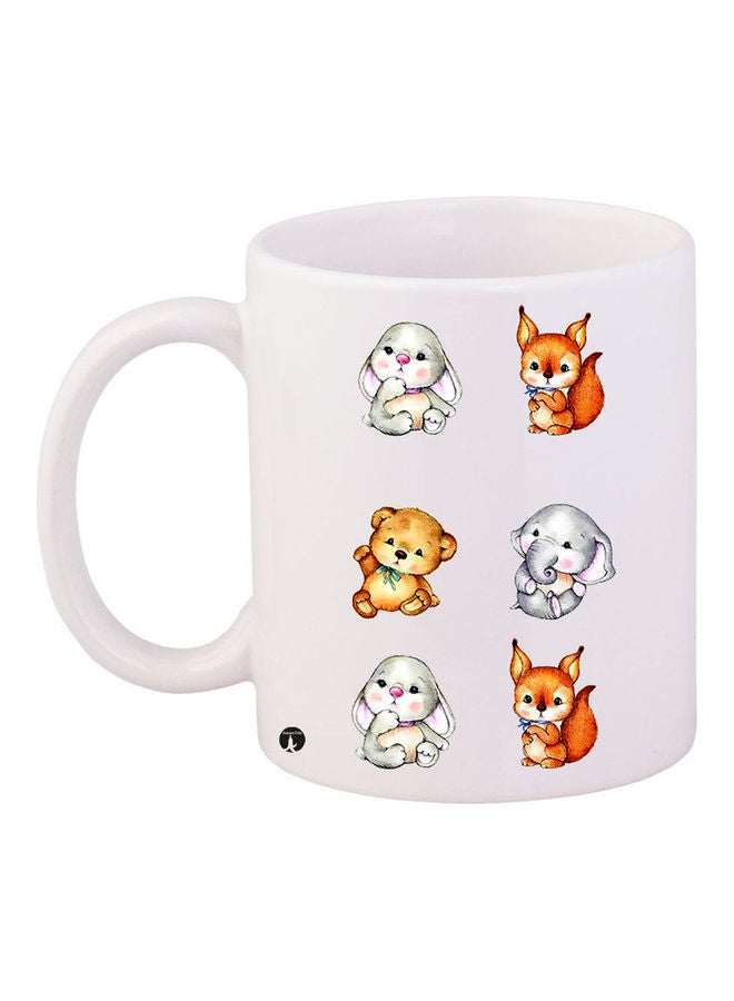 Printed Ceramic Coffee Mug Multicolour