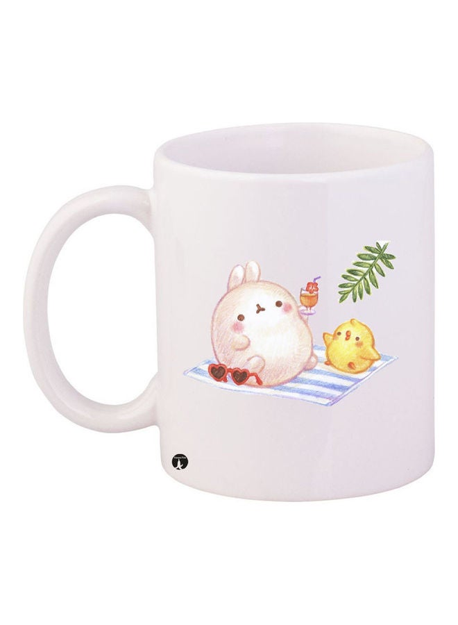 Printed Ceramic Coffee Mug Multicolour