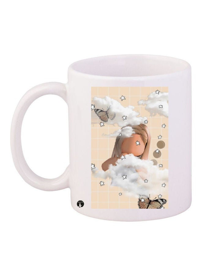 بي بي قدح قهوة مطبوع متعدد الألوان