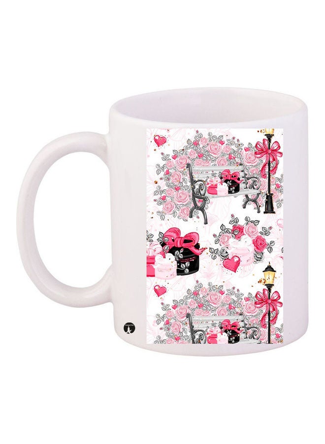 مج قهوة من السيراميك مزين بطبعة متعدد الألوان