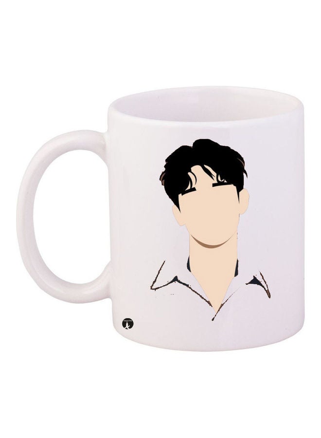 BP Printed Ceramic Coffee Mug White