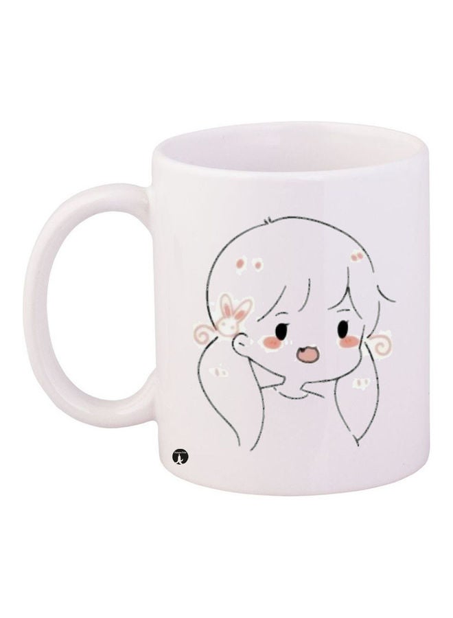 BP Printed Ceramic Coffee Mug White