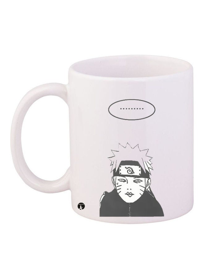 Printed Ceramic Coffee Mug White