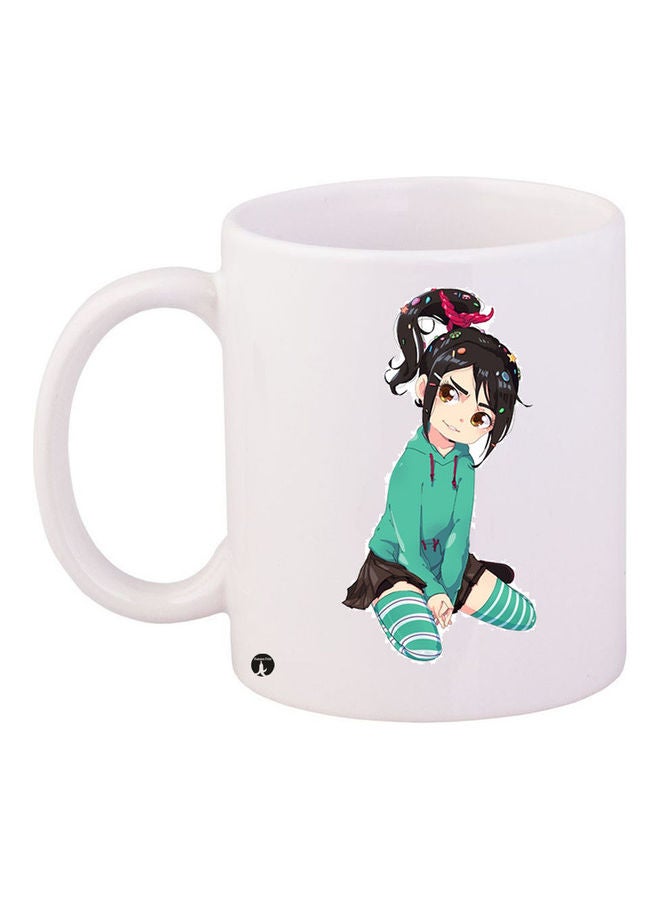 Printed Ceramic Coffee Mug Multicolour