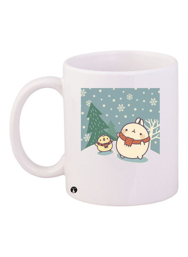 Printed Ceramic Coffee Mug Multicolour