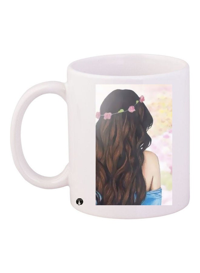 Printed Ceramic Coffee Mug Multicolour
