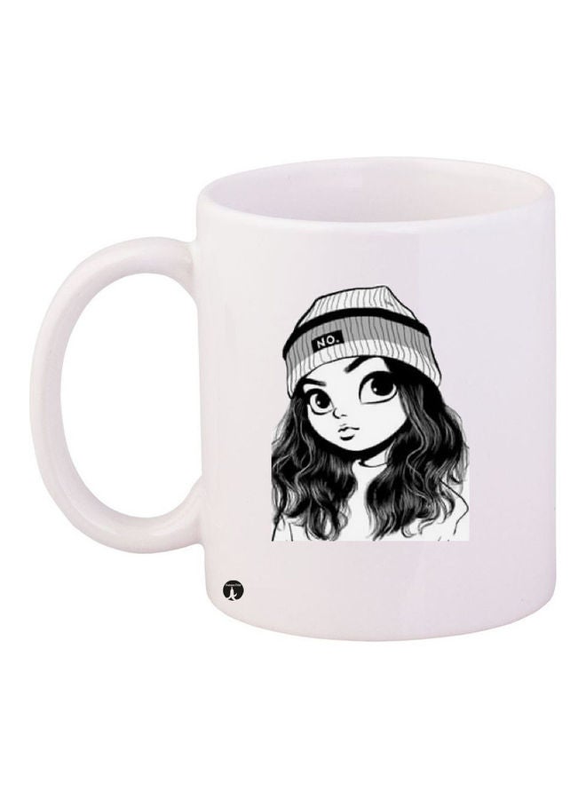 BP Printed Ceramic Coffee Mug White/Black