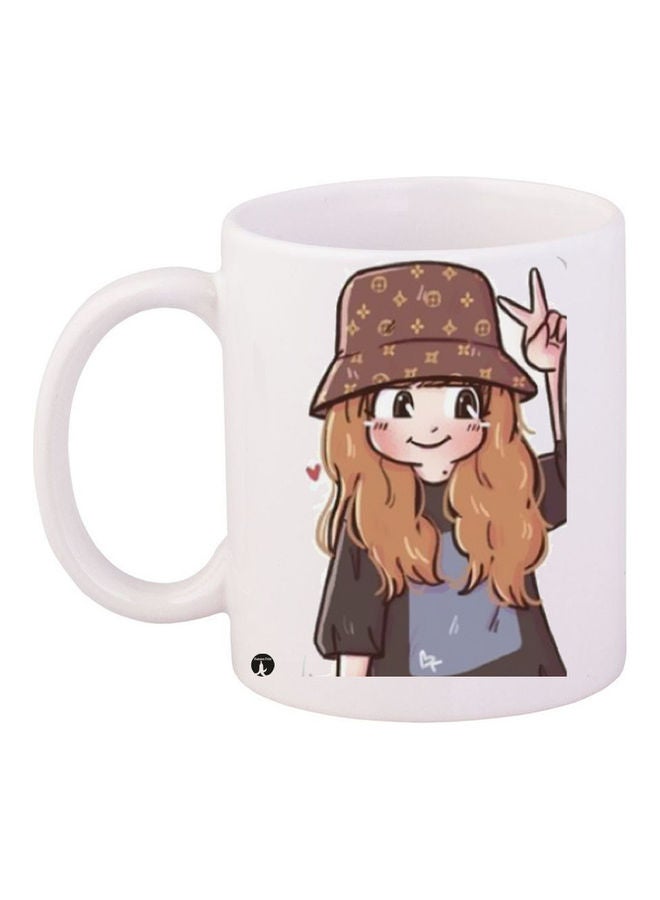 بي بي قدح قهوة مطبوع متعدد الألوان