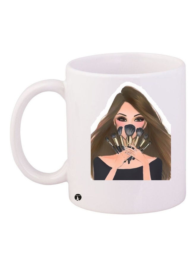 Printed Ceramic Coffee Mug Multicolour