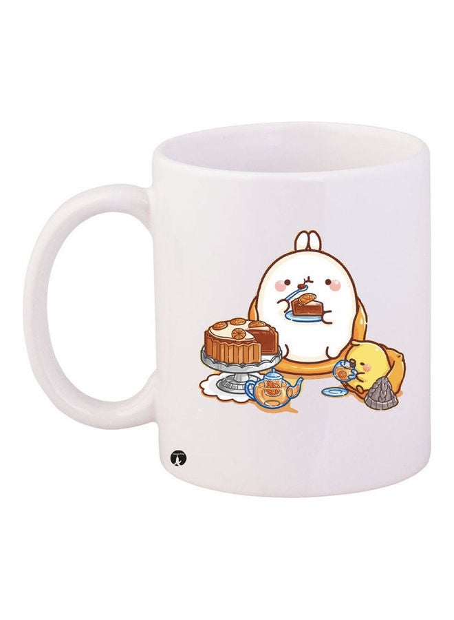 مج قهوة من السيراميك مزين بطبعة متعدد الألوان