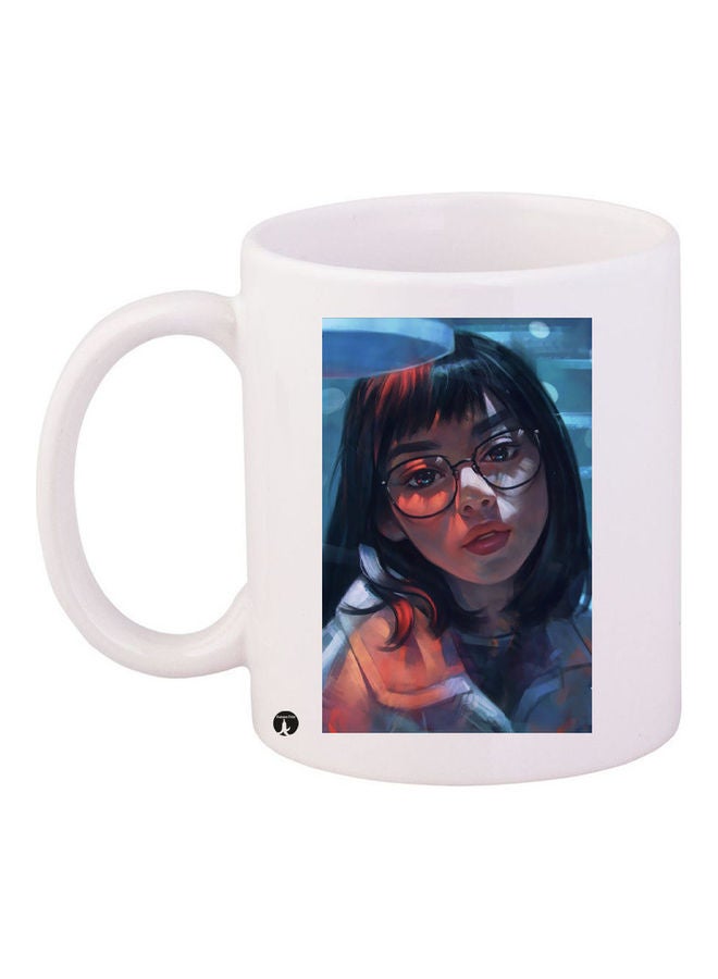 Printed Ceramic Coffee Mug Multicolour