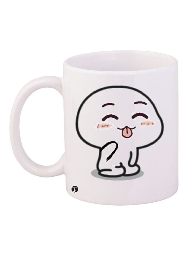 بي بي قدح قهوة مطبوع أبيض/ أسود