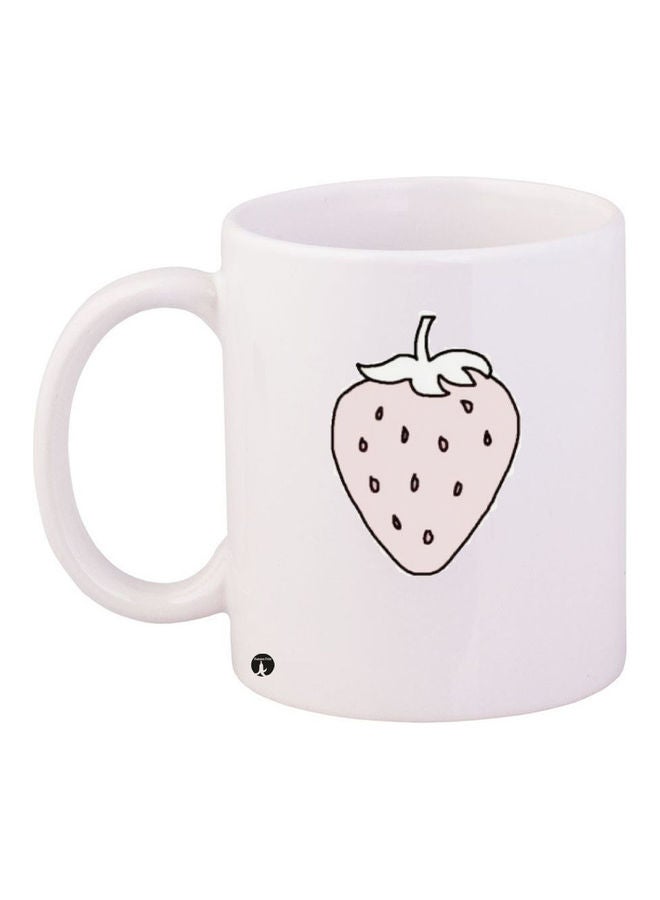 بي بي مج قهوة من السيراميك مزين بطبعة أبيض