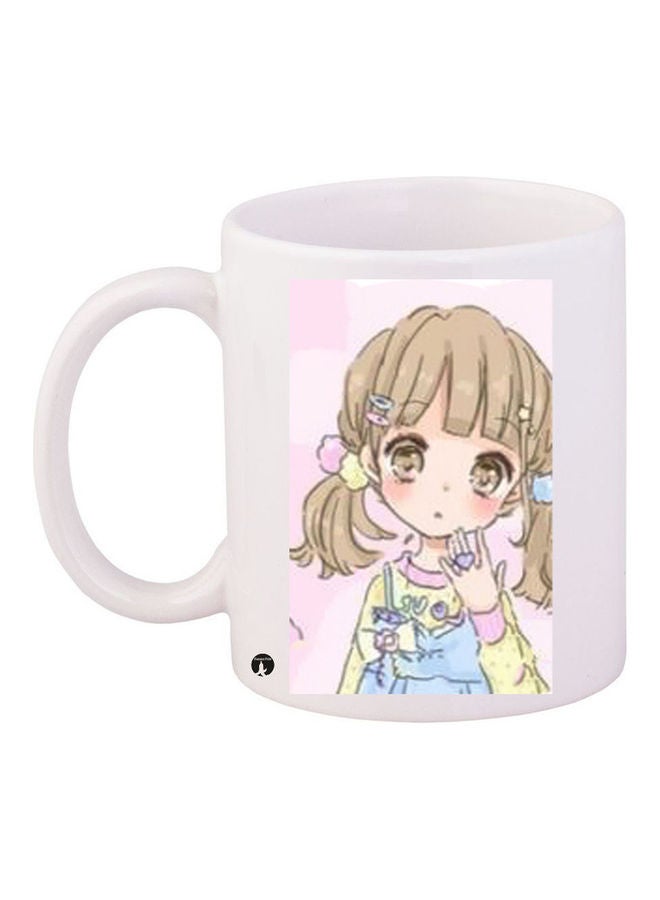 مج قهوة من السيراميك مزين بطبعة متعدد الألوان