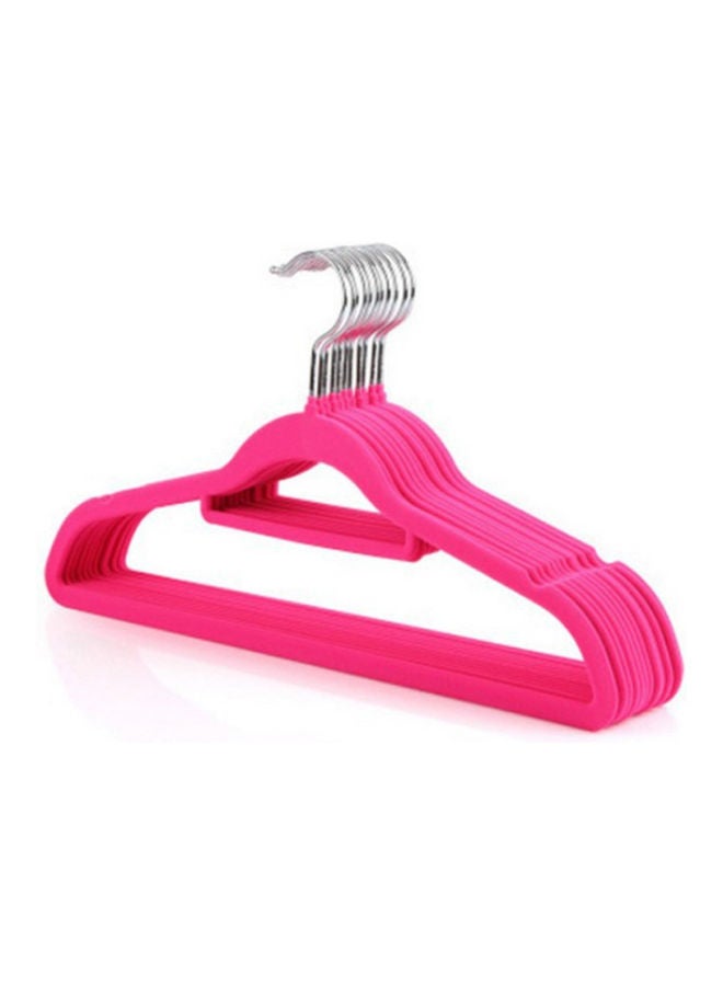 20-Piece Non-Slip Flocking Hangers Pink