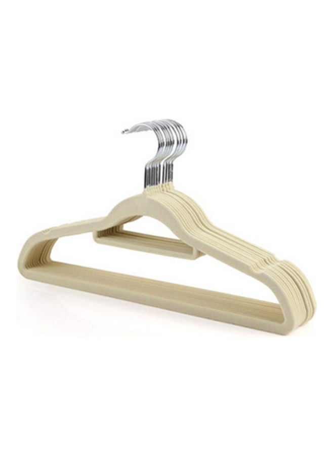 10-Piece Non-Slip Flocking Hangers White