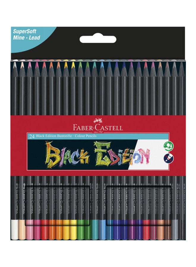 Generic - Faber Castell Black Edition Color Pencils Pack of 24 Multicolour - Image 1