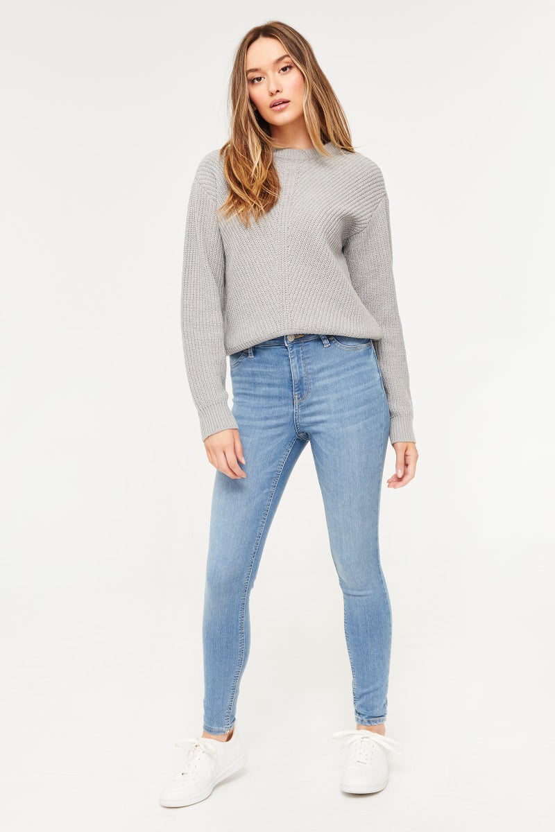 Ardene - Super Soft High Rise Jeggings Blue - Image 1