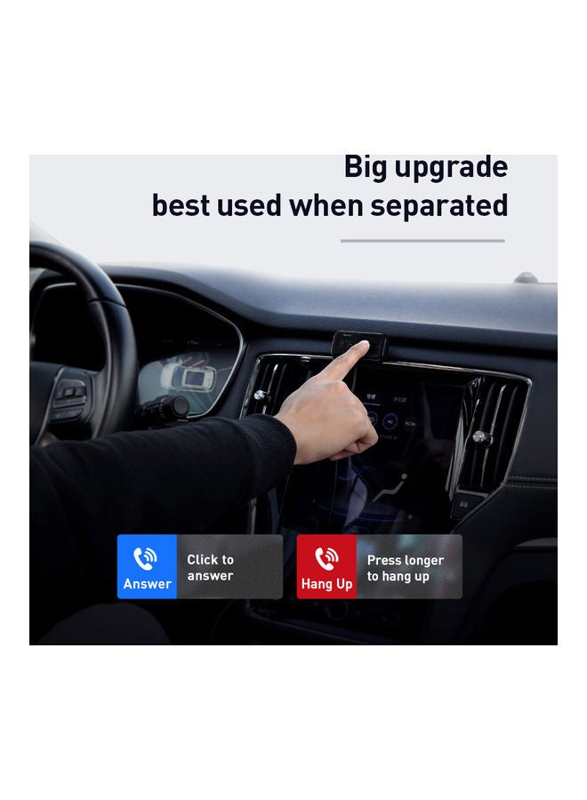 Baseus T Type Bluetooth FM Transmitter for Car, Bluetooth 5.0 Radio with Dual USB Charger Port, Built-in Mic Hand-Free Calling MP3 Music Player TF Card Smart AUX Port - Image 4