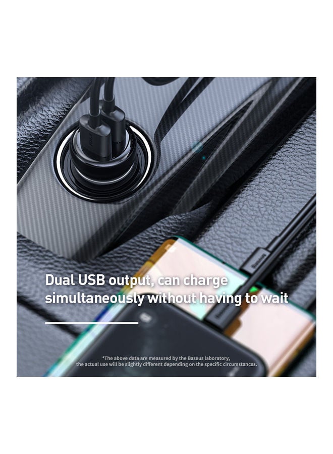 Baseus T Type Bluetooth FM Transmitter for Car, Bluetooth 5.0 Radio with Dual USB Charger Port, Built-in Mic Hand-Free Calling MP3 Music Player TF Card Smart AUX Port - Image 5