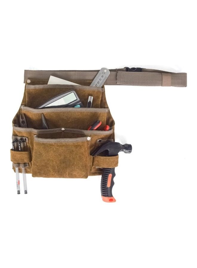 Generic Adjustable Mud Color Canvas Wear-resistant Garden Tool Storage Belt Brown  - Image 1
