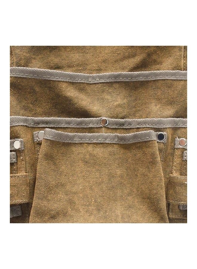 Generic Adjustable Mud Color Canvas Wear-resistant Garden Tool Storage Belt Brown  - Image 4