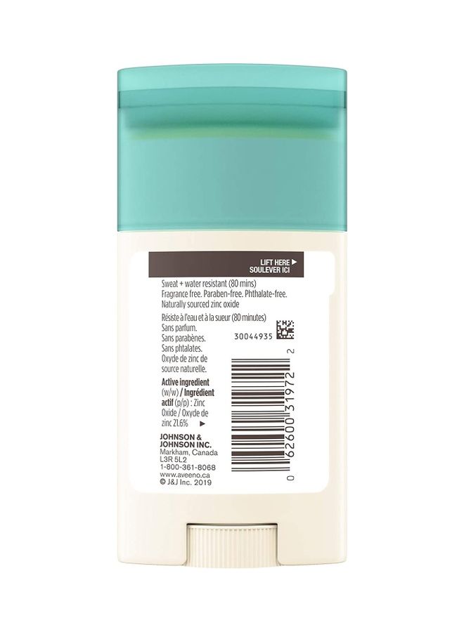 Aveeno Sensitive Skin Mineral Sunscreen Stick White 42grams  - Image 4