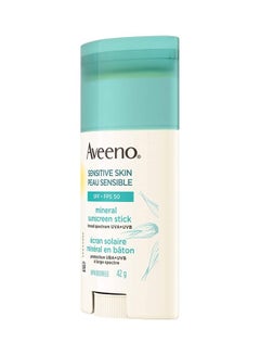 Aveeno Sensitive Skin Mineral Sunscreen Stick White 42grams  - Image 5