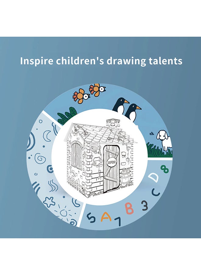 3D Graffiti House Cardboard White - Image 3