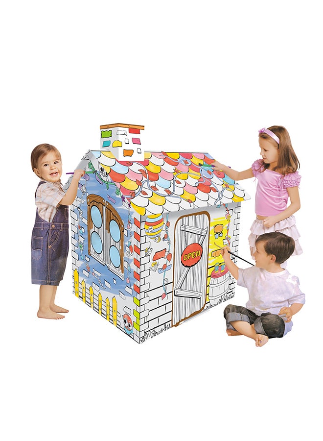 3D Graffiti House Cardboard White - Image 4