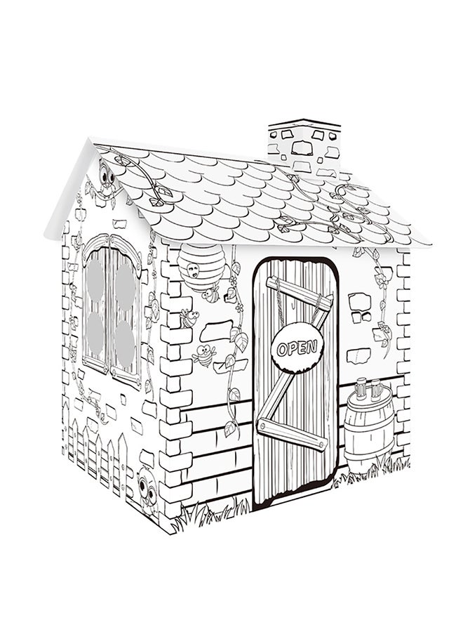 3D Graffiti House Cardboard White - Image 5