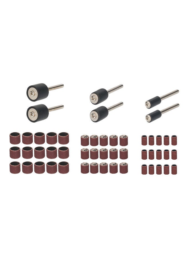 51-Piece Round Shape Sanding Paper Kit Brown  - Image 1