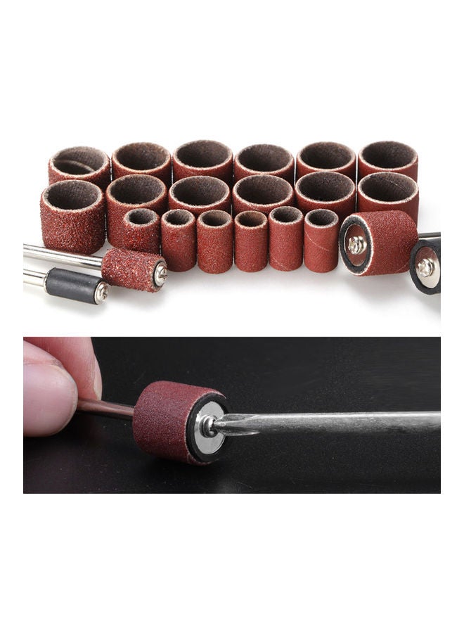 51-Piece Round Shape Sanding Paper Kit Brown  - Image 3