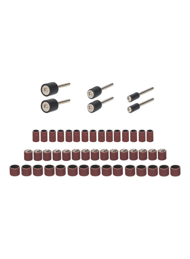 51-Piece Round Shape Sanding Paper Kit Brown  - Image 4