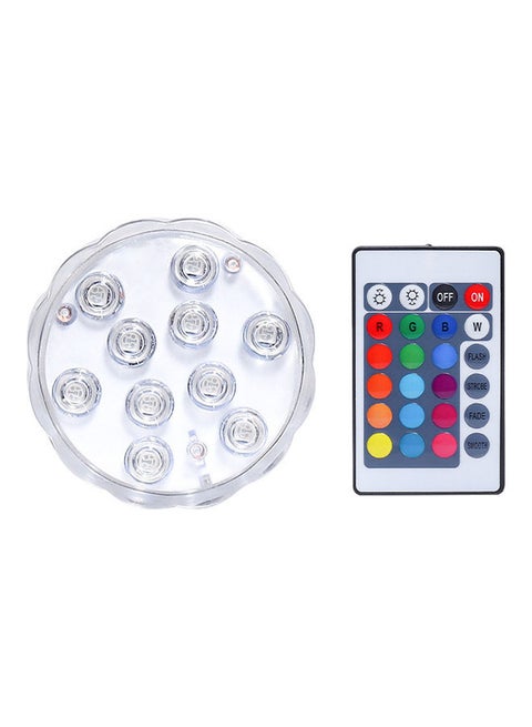 Waterproof Submersible LED Light with Remote Multicolour