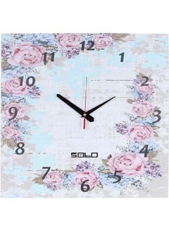 A115 Modern Wooden Round Analog Wall Clock Multicolour 40cm