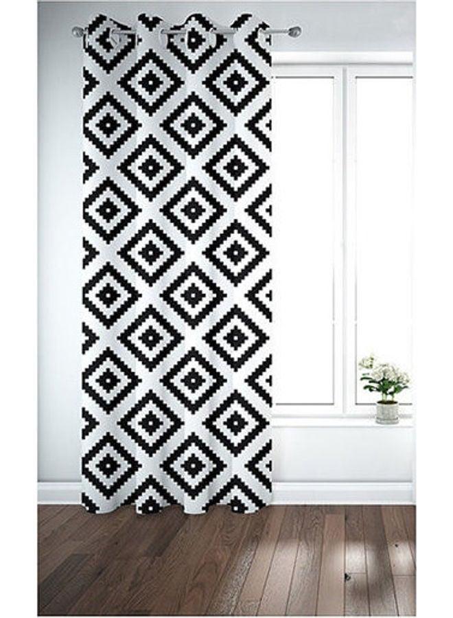 Fabric Curtains Print Black 130x260cm