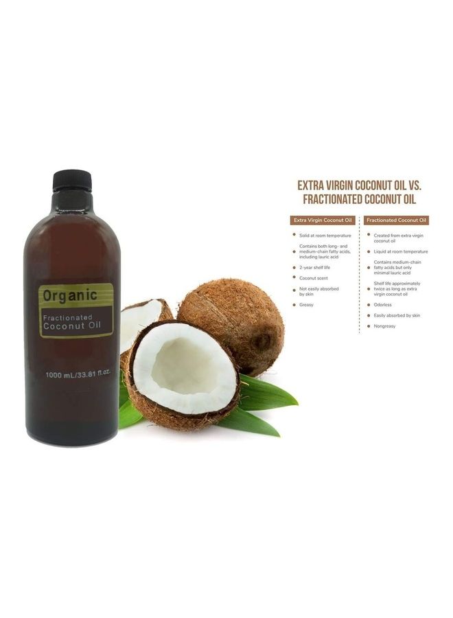 Organic Fractionated Coconut Oil Brown 1000ml - Image 3