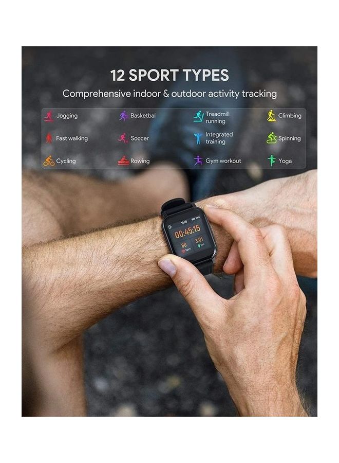 Aukey - Smartwatch Fitness Tracker 12 Activity Modes, IPX6 Waterproof, Battery Life Up to 20 days Black - Image 1