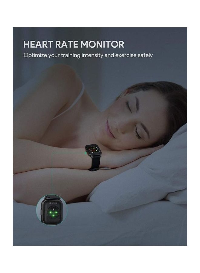 Aukey - Smartwatch Fitness Tracker 12 Activity Modes, IPX6 Waterproof, Battery Life Up to 20 days Black - Image 1