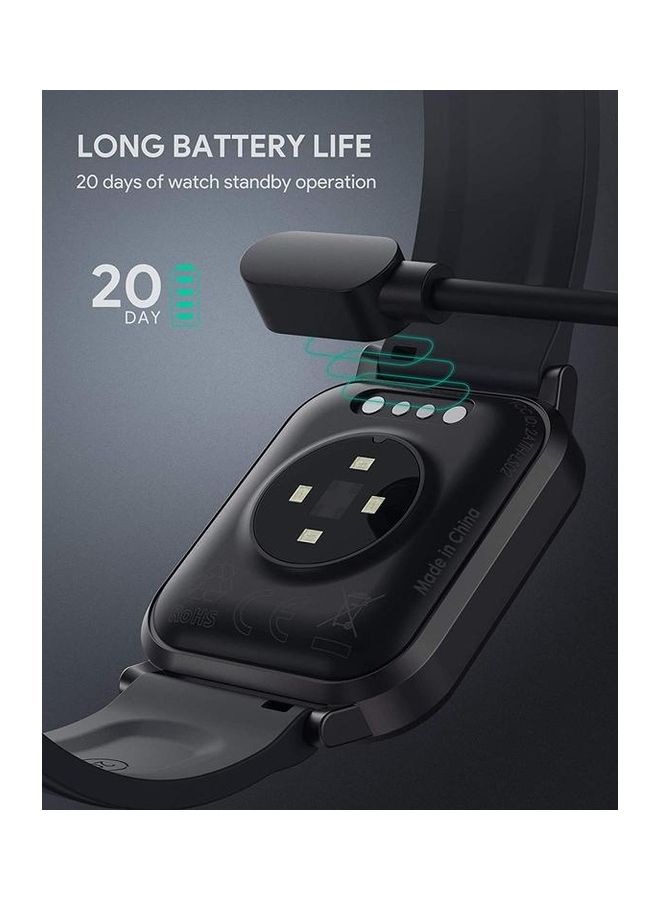 Aukey - Smartwatch Fitness Tracker 12 Activity Modes, IPX6 Waterproof, Battery Life Up to 20 days Black - Image 1