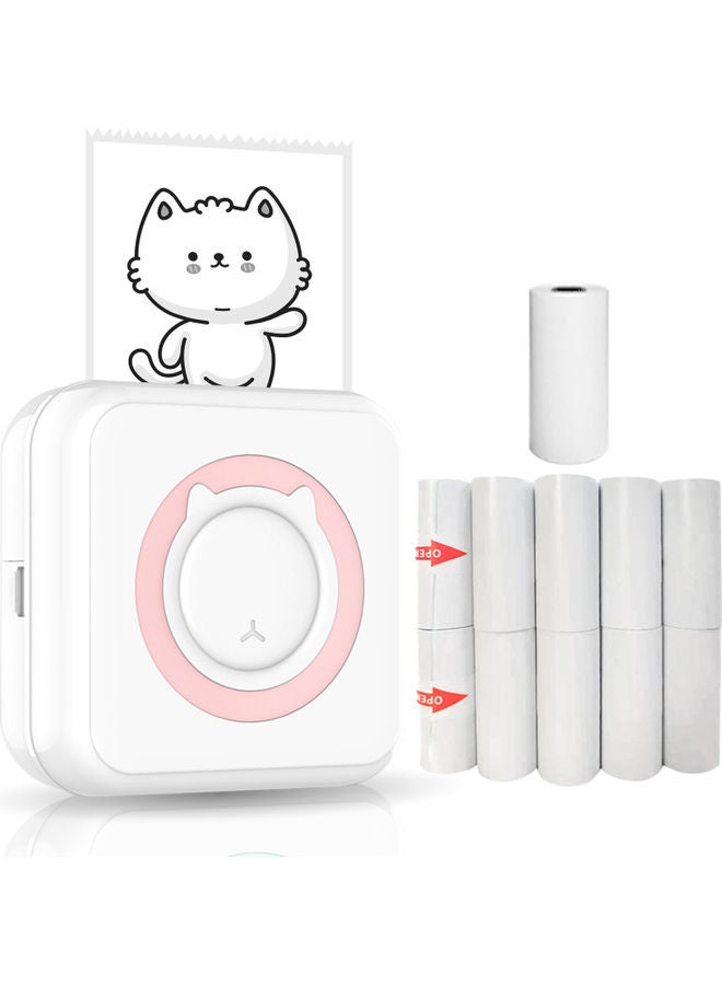 ماركة غير محددة All-In-One Photo Label Printer White/Pink  - Image 1