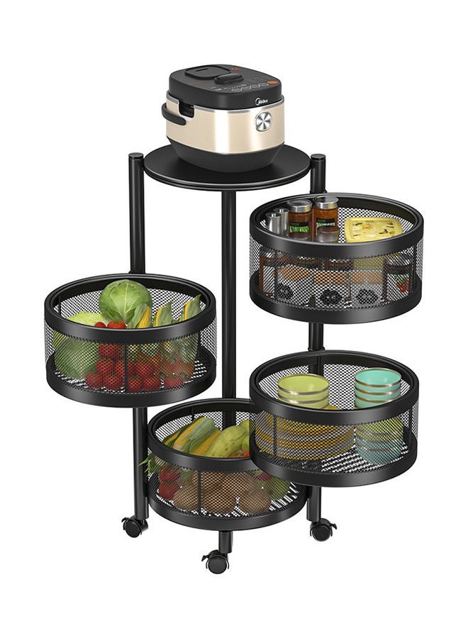 Rotating Shelf Basket Black 75x34x34cm - Image 1