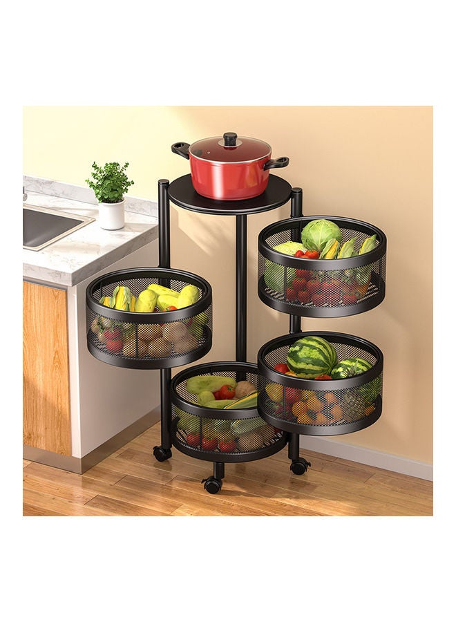 Rotating Shelf Basket Black 75x34x34cm - Image 2