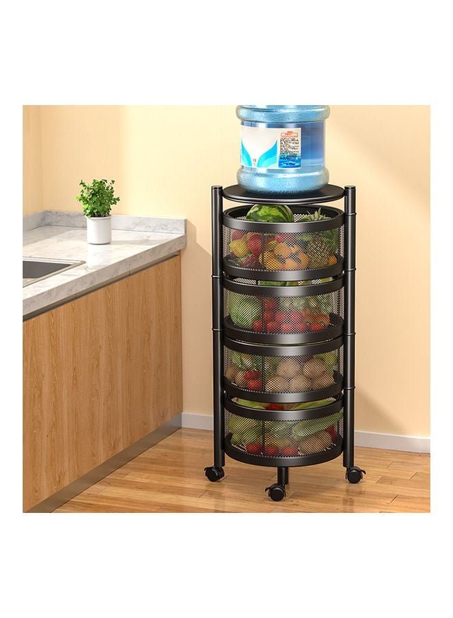 Rotating Shelf Basket Black 75x34x34cm - Image 3