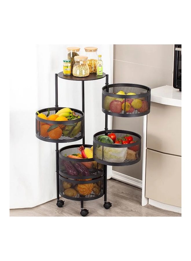 Rotating Storage Rack Basket Black 90X34X34cm - Image 1