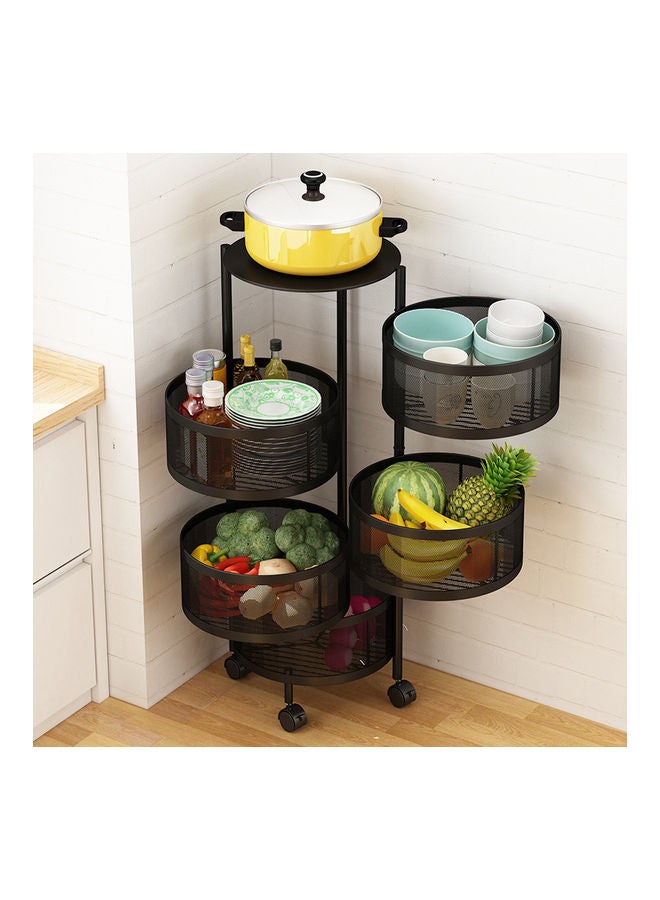 Rotating Storage Rack Basket Black 90X34X34cm - Image 3