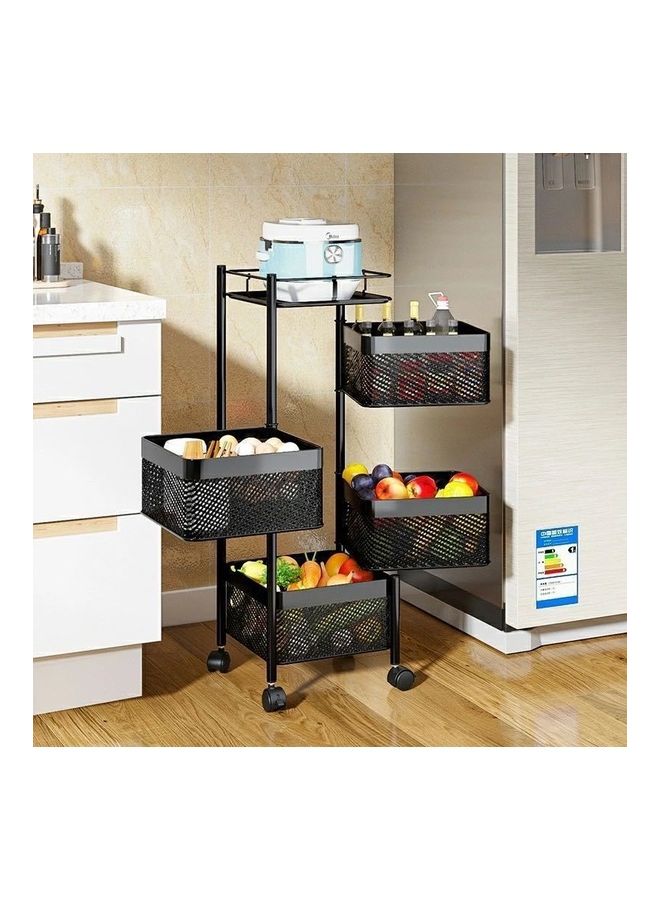 سلة تخزين دوارة أسود 75x34x34سم - Image 3